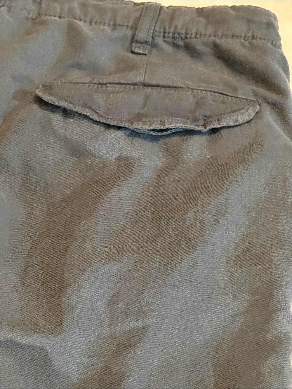 H&M LOGG Linen Casual Drawstring Jogger Pants in Slate Blue 32 - Picture 9 of 12